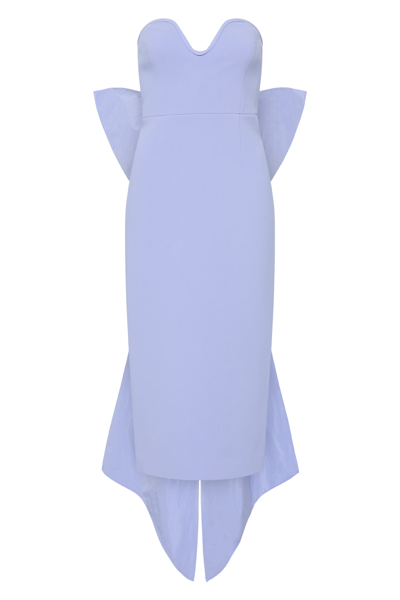 Shop Rebecca Vallance -  Annabelle Strapless Midi Dress Powder Blue  - Size 16