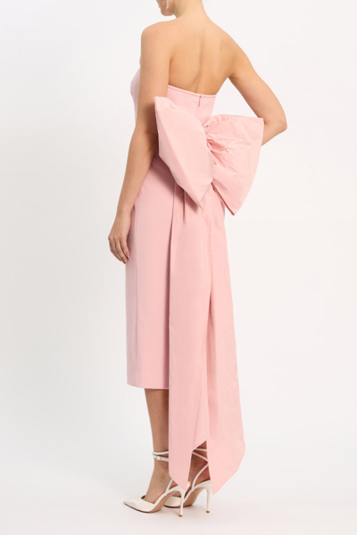 Shop Rebecca Vallance -  Annabelle Strapless Midi Dress Musk  - Size 6