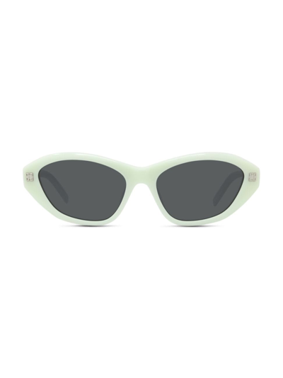 Shop Givenchy Women's Gv Day 55mm Cat Eye Sunglasses In Light Green