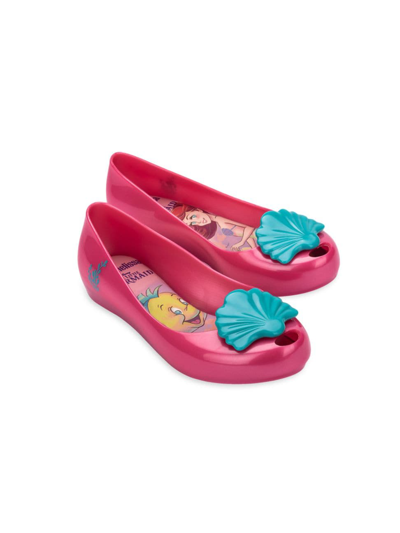 Shop Mini Melissa Baby Girl's, Little Girl's & Girl's  X Disney Ultragirl Little Mermaid Flats In Pink Blue