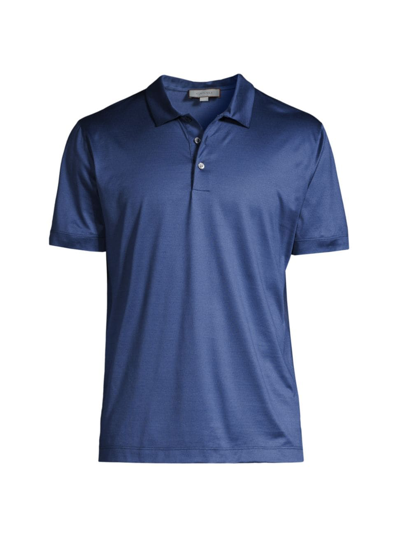 Shop Canali Men's Classic Polo Shirt In Blue