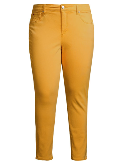 Shop Slink Jeans, Plus Size Women's High-rise Ankle Skinny Jeans In Clementine