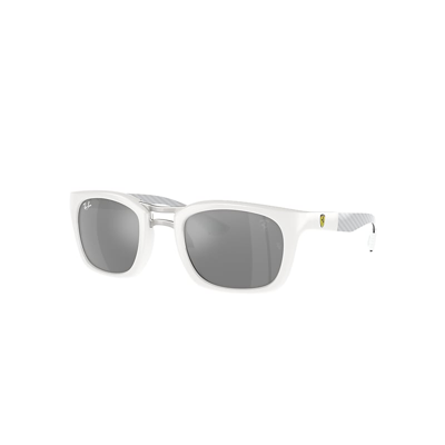Ray Ban Sunglasses Unisex Rb8362m Scuderia Ferrari Collection - Light Carbon Frame Silver Lenses 53-25 In Carbon Hell