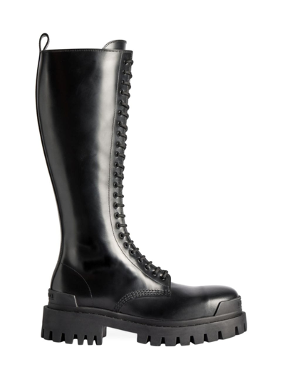 Shop Balenciaga Women's Strike 20mm Boots In Black