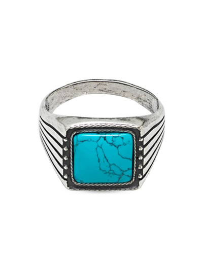 Shop Degs & Sal Men's Sterling Silver & Turquoise Easy Rider Ring