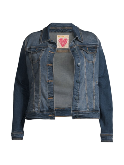 Shop Slink Jeans, Plus Size Women's Denim Trucker Jacket In Ember