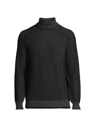 Shop Sease Men's Dinghy Roll Cashmere Reversible Sweater In Black
