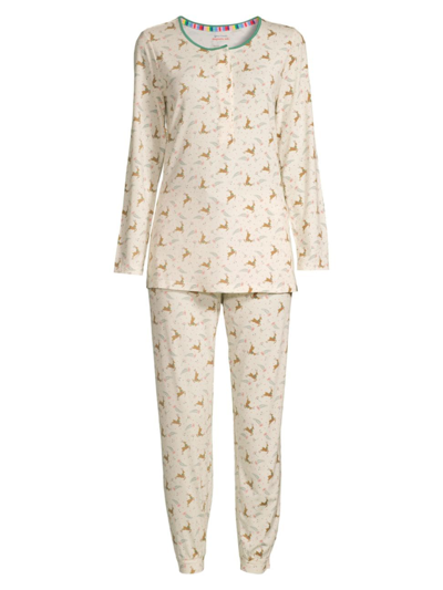 Shop Magnetic Me Merry And Bright Pajama Set In Neutral