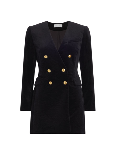 Shop A.l.c Women's Chelsea Velvet Blazer Dress In Black