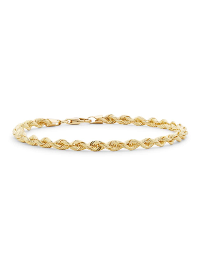 Shop Saks Fifth Avenue Women's 14k Yellow Gold Rope Chain Bracelet
