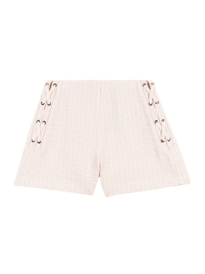 Shop Maje Women's A-line Shorts In Tweed In White