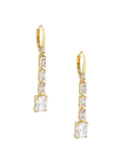 Shop Adriana Orsini Women's Naomi 18k Gold-plated & Cubic Zirconia Linear Drop Earrings