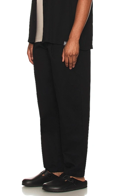 Shop Wao Double Pleated Chino Pant In Black