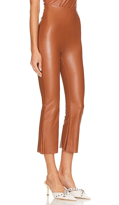 Shop Commando Faux Leather Cropped Flare Pant In Cocoa