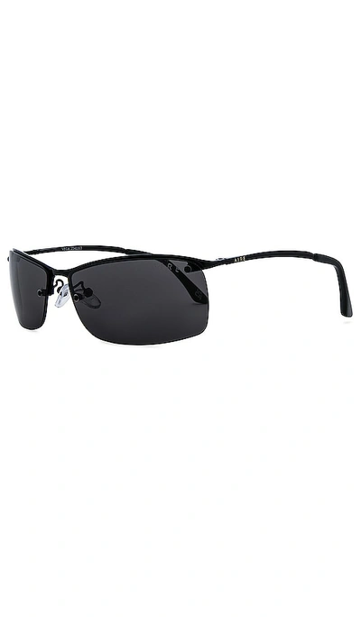 Shop Aire Vega Shield Sunglasses In Black & Smoke Mono