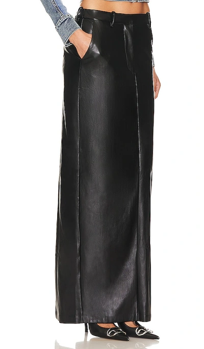 Shop Amanda Uprichard X Revolve Dossi Faux Leather Maxi Skirt In Black