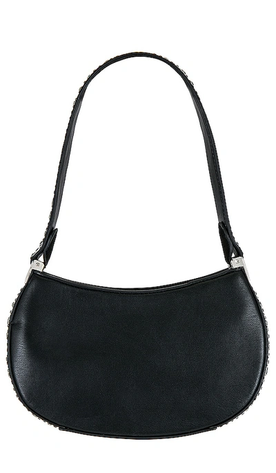 Shop Olga Berg Desie Crystal Shoulder Bag In Black