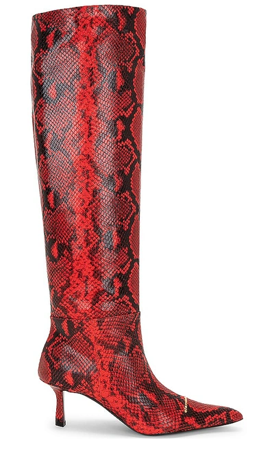 Shop Alexander Wang Viola 65 Slouch Boot In Red
