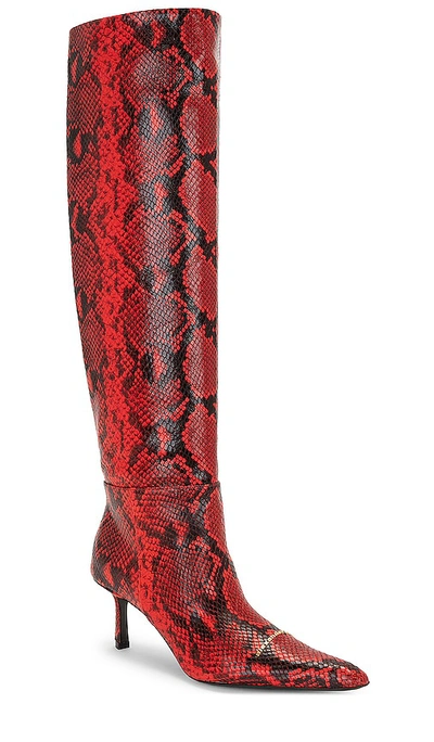 Shop Alexander Wang Viola 65 Slouch Boot In Red