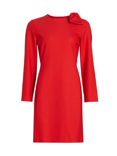 Shop Marella Women's Imperia Wool Sheath Dress In Red