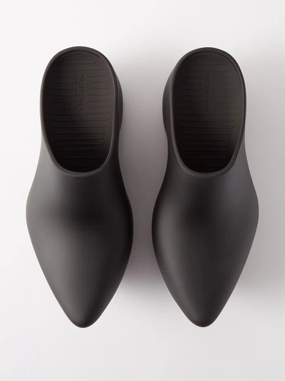 Shop Balenciaga Technoclog Rubber Clogs In Black