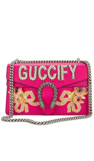 Fwrd Renew Gucci Duo Nuosos Shoulder Bag In Fuchsia