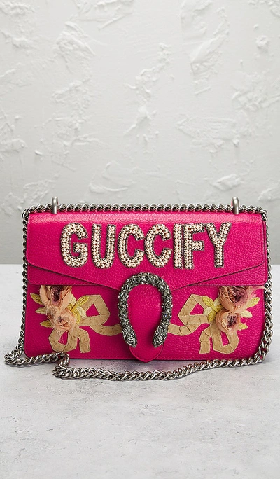 Fwrd Renew Gucci Duo Nuosos Shoulder Bag In Fuchsia