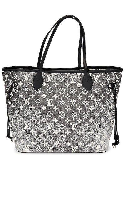 Fwrd Renew Louis Vuitton Monogram Jacquard Denim Neverfull Mm Tote Bag In  Grey