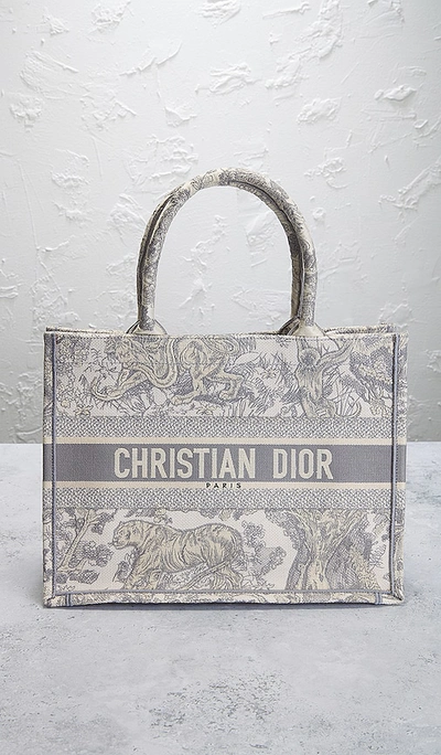 Fwrd Renew Dior Book Tote Bag In Grey