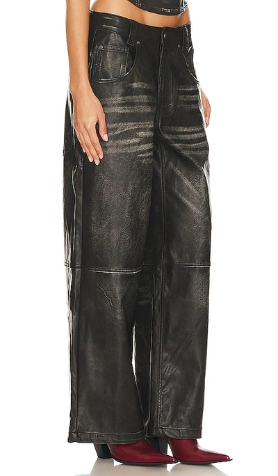 Jaded London Distressed Faux Leather Colossus Pant In Black