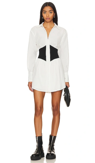 Shop Sovere / Reminisce Corset Shirt Dress In White