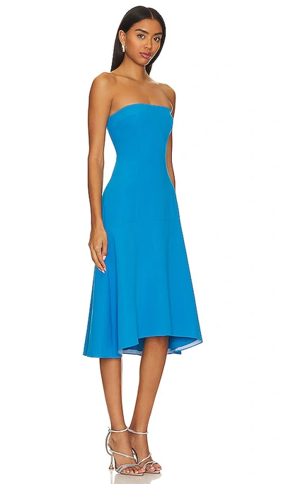 Shop Amanda Uprichard Basia Midi Dress In Blue