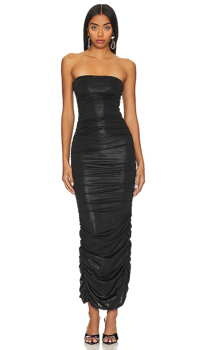 Shop More To Come Maddy Ruched Gown In Black