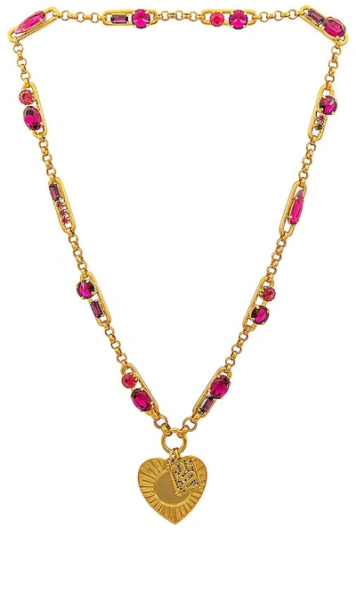 Shop Elizabeth Cole Halsey Necklace In Pink