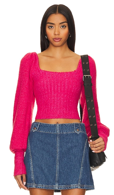 Shop Free People Katie Pullover In Fuchsia