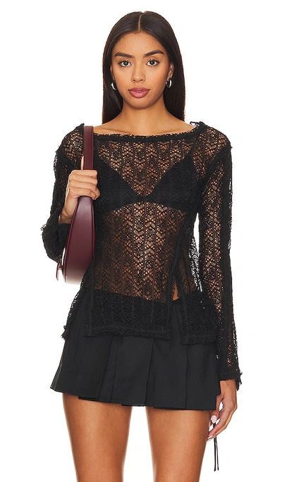 Shop Free People On The Road Twisted Top In Black