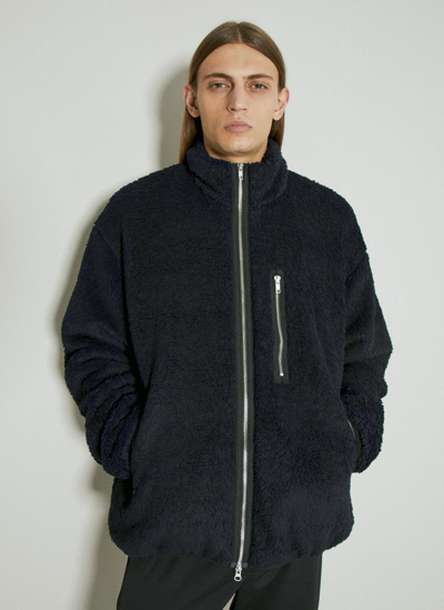 Shop Song For The Mute Painted Sherpa Jacket In Black