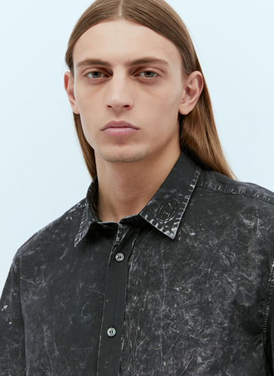 Shop Diesel S-marl-a Layered Shirt In Black