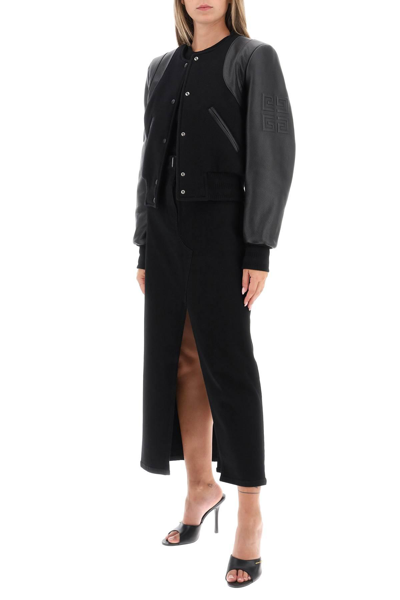 Givenchy Long Skirt With Front Split In Black