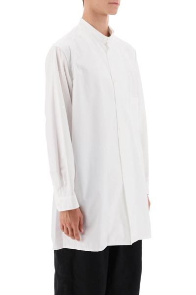 Shop Yohji Yamamoto Layered Longline Shirt In White