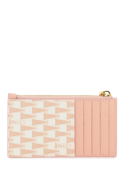 Shop Bally Pennant Cardholder In White,pink