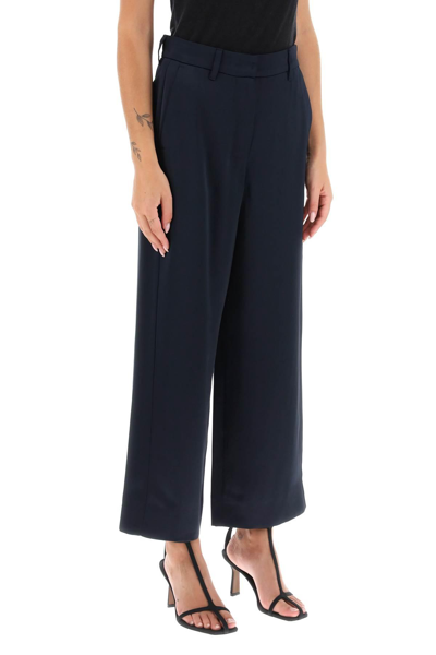 Shop 's Max Mara Monza Cropped Satin Pants In Blue