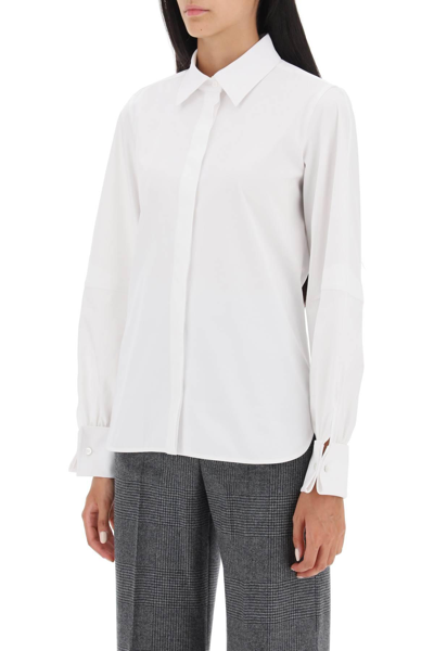 Shop Max Mara 'pagina' Cotton Twill Shirt In White