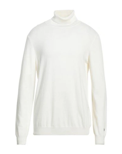 Shop Mqj Man Turtleneck Ivory Size Xxl Polyamide, Wool, Viscose, Cashmere In White