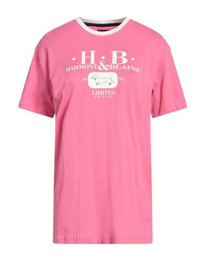 Shop Harmont & Blaine Woman T-shirt Pink Size Xl Cotton