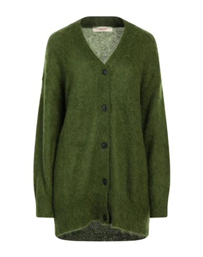 Jucca Woman Cardigan Green Size S Polyamide, Alpaca Wool, Mohair Wool In Green