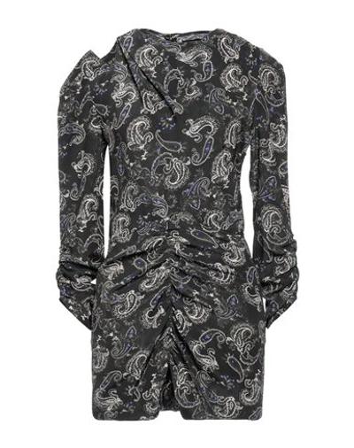 Shop Isabel Marant Woman Mini Dress Black Size 6 Silk