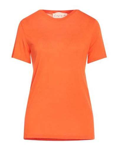 Shop Pdr Phisique Du Role Woman T-shirt Orange Size 3 Viscose
