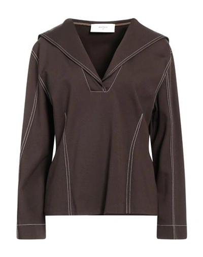Beatrice B Beatrice .b Woman Top Dark Brown Size 10 Viscose, Nylon, Elastane In Brown