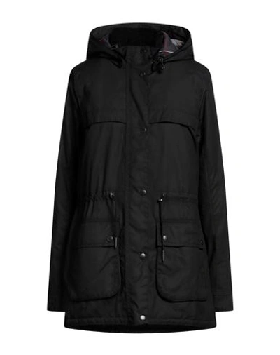 Shop Barbour Woman Coat Black Size 8 Cotton, Polyester